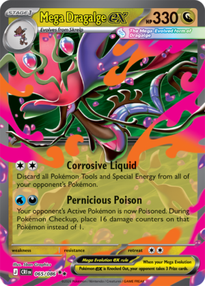 Pokémon TCG Mega Dragalge ex – CRI 065 Double Rare Holofoil – EN