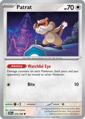 Pokémon TCG Patrat – CRI 070 Common Regular – EN