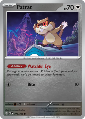 Pokémon TCG Patrat – CRI 070 Common Reverse Holofoil – EN