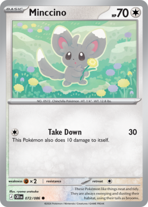 Pokémon TCG Minccino – CRI 072 Common Regular – EN
