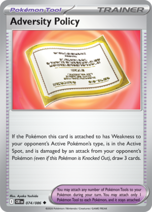 Pokémon TCG Adversity Policy – CRI 074 Uncommon Regular – EN