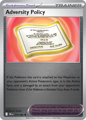 Pokémon TCG Adversity Policy – CRI 074 Uncommon Reverse Holofoil – EN
