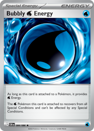 Pokémon TCG Bubbly Water Energy – CRI 084 Rare Holofoil – EN