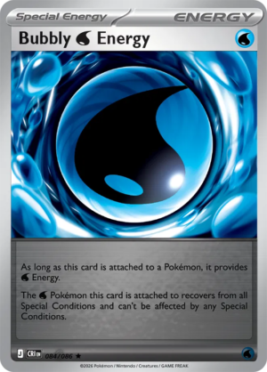 Pokémon TCG Bubbly Water Energy – CRI 084 Rare Reverse Holofoil – EN