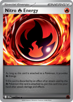 Pokémon TCG Nitro Fire Energy – CRI 086 Rare Reverse Holofoil – EN
