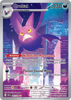 Pokémon TCG Crobat – CRI 093 Illustration Rare Holofoil – EN