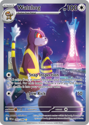 Pokémon TCG Watchog – CRI 097 Illustration Rare Holofoil – EN