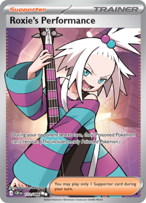 Pokémon TCG Roxie's Performance – CRI 112 Ultra Rare Holofoil – EN