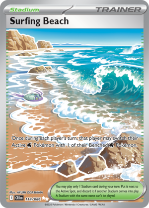 Pokémon TCG Surfing Beach – CRI 114 Ultra Rare Holofoil – EN
