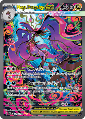 Pokémon TCG Mega Dragalge ex – CRI 118 Special Illustration Rare Holofoil – EN