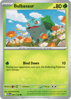 Bulbasaur MEG 001/132 Common Regular Pokémon card