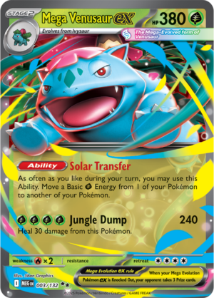 Pokémon TCG Mega Venusaur ex – MEG 003/132 Double Rare Holofoil – EN