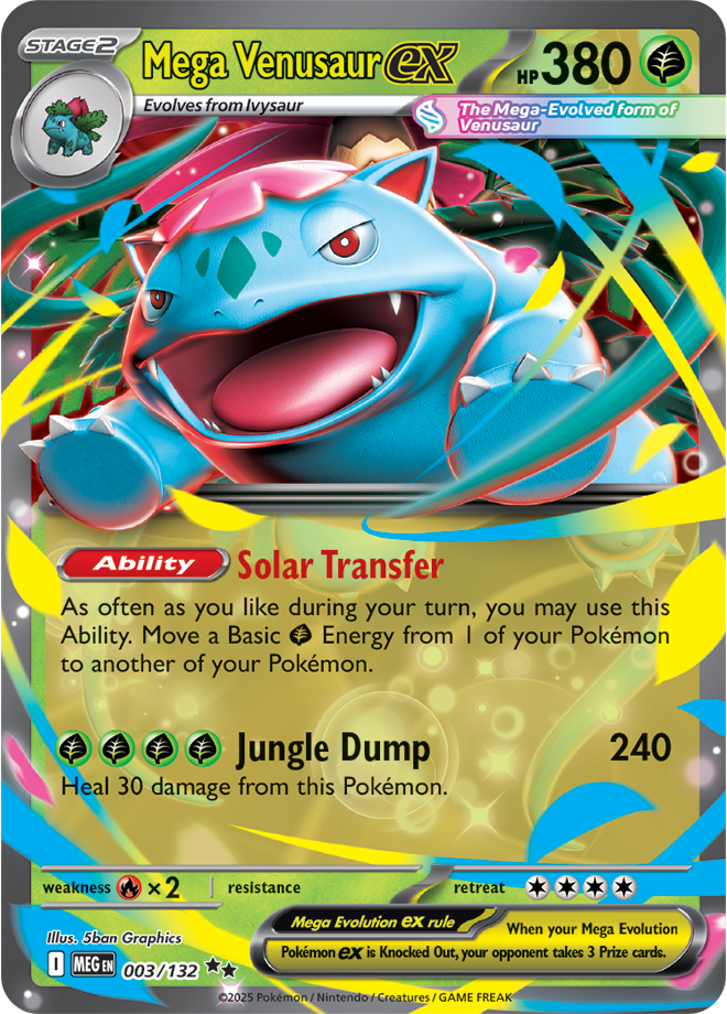 Pokémon TCG Mega Venusaur ex – MEG 003/132 Double Rare Holofoil – EN