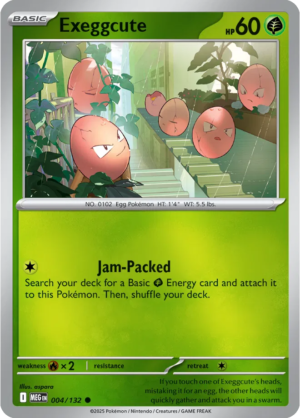 Pokémon TCG Exeggcute – MEG 004/132 Common Reverse Holofoil – EN
