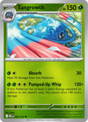 Pokémon TCG Tangrowth – MEG 007/132 Uncommon Reverse Holofoil – EN