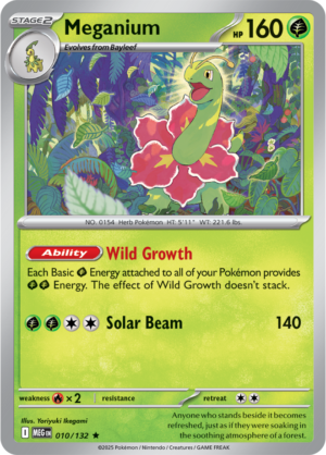 Pokémon TCG Meganium – MEG 010/132 Rare Holofoil – EN
