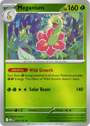 Pokémon TCG Meganium – MEG 010/132 Rare Reverse Holofoil – EN