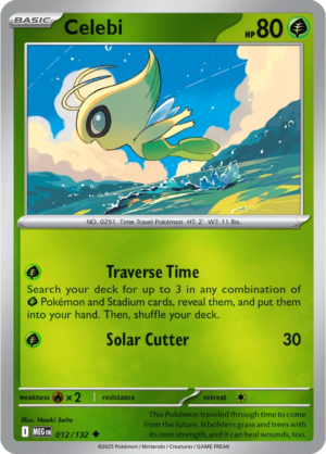 Pokémon TCG Celebi – MEG 012/132 Uncommon Reverse Holofoil – EN