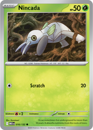 Pokémon TCG Nincada – MEG 016/132 Common Regular – EN