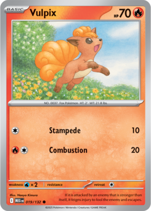 Pokémon TCG Vulpix – MEG 019/132 Common Regular – EN