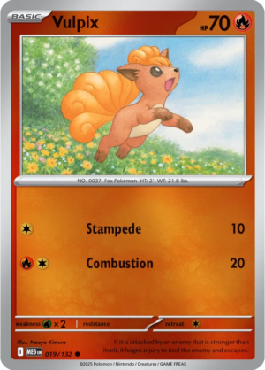 Pokémon TCG Vulpix – MEG 019/132 Common Reverse Holofoil – EN