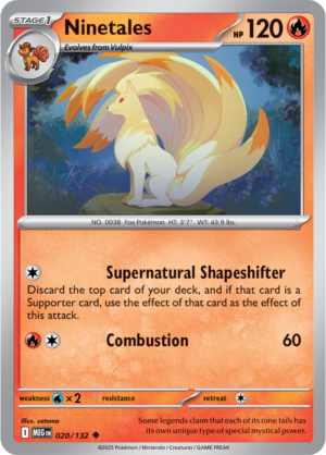 Pokémon TCG Ninetales – MEG 020/132 Uncommon Regular – EN