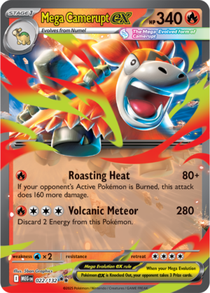 Pokémon TCG Mega Camerupt ex – MEG 022/132 Double Rare Holofoil – EN