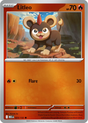 Pokémon TCG Litleo – MEG 023/132 Common Reverse Holofoil – EN