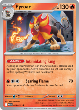 Pokémon TCG Pyroar – MEG 024/132 Uncommon Regular – EN