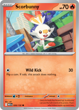 Pokémon TCG Scorbunny – MEG 026/132 Common Regular – EN
