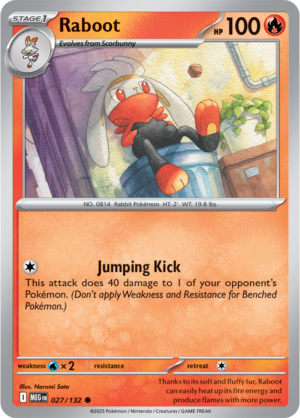 Pokémon TCG Raboot – MEG 027/132 Common Regular – EN