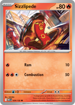 Pokémon TCG Sizzlipede – MEG 029/132 Common Regular – EN