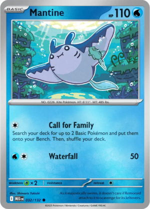 Pokémon TCG Mantine – MEG 032/132 Common Reverse Holofoil – EN