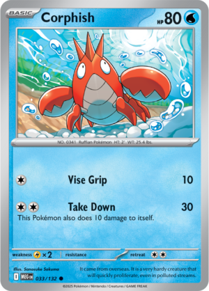 Pokémon TCG Corphish – MEG 033/132 Common Regular – EN