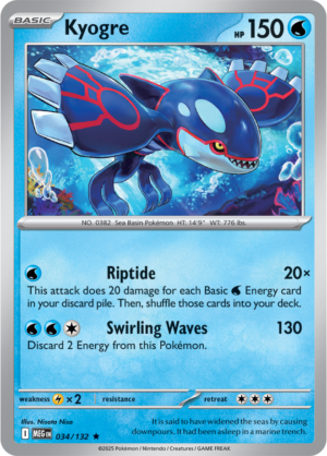 Pokémon TCG Kyogre – MEG 034/132 Rare Holofoil – EN