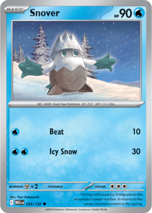 Pokémon TCG Snover – MEG 035/132 Common Regular – EN