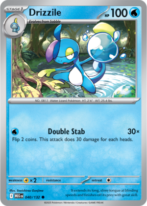 Pokémon TCG Drizzile – MEG 040/132 Common Regular – EN