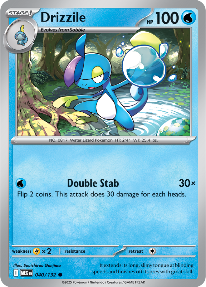 Pokémon TCG Drizzile – MEG 040/132 Common Regular – EN