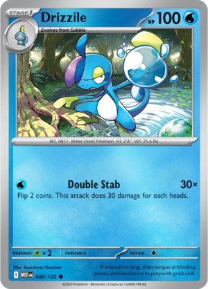 Pokémon TCG Drizzile – MEG 040/132 Common Reverse Holofoil – EN