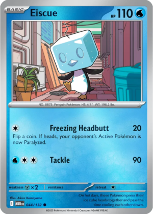 Pokémon TCG Eiscue – MEG 044/132 Common Reverse Holofoil – EN