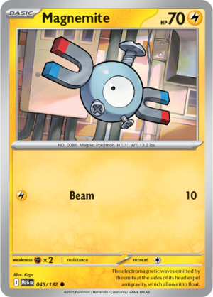 Pokémon TCG Magnemite – MEG 045/132 Common Regular – EN