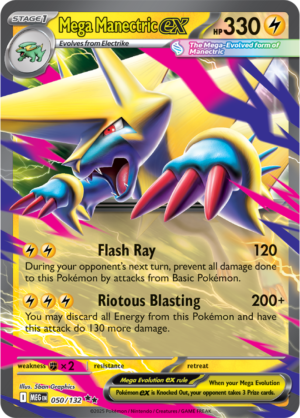 Pokémon TCG Mega Manectric ex – MEG 050/132 Double Rare Holofoil – EN