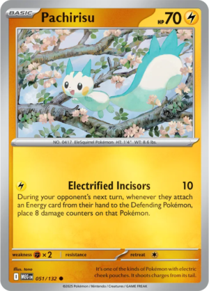 Pokémon TCG Pachirisu – MEG 051/132 Common Reverse Holofoil – EN