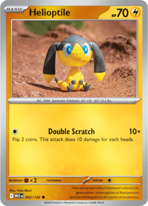 Pokémon TCG Helioptile – MEG 052/132 Common Reverse Holofoil – EN