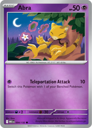 Pokémon TCG Abra – MEG 054/132 Common Reverse Holofoil – EN