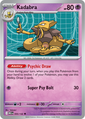 Pokémon TCG Kadabra – MEG 055/132 Uncommon Regular – EN