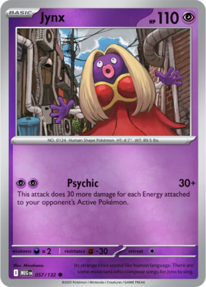 Pokémon TCG Jynx – MEG 057/132 Common Reverse Holofoil – EN
