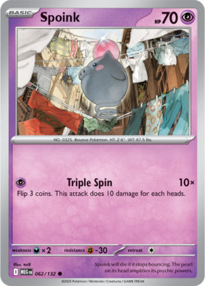 Pokémon TCG Spoink – MEG 062/132 Common Regular – EN