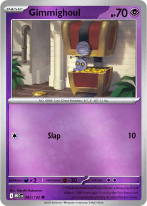 Pokémon TCG Gimmighoul – MEG 067/132 Common Reverse Holofoil – EN