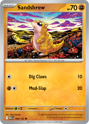 Pokémon TCG Sandshrew – MEG 068/132 Common Regular – EN